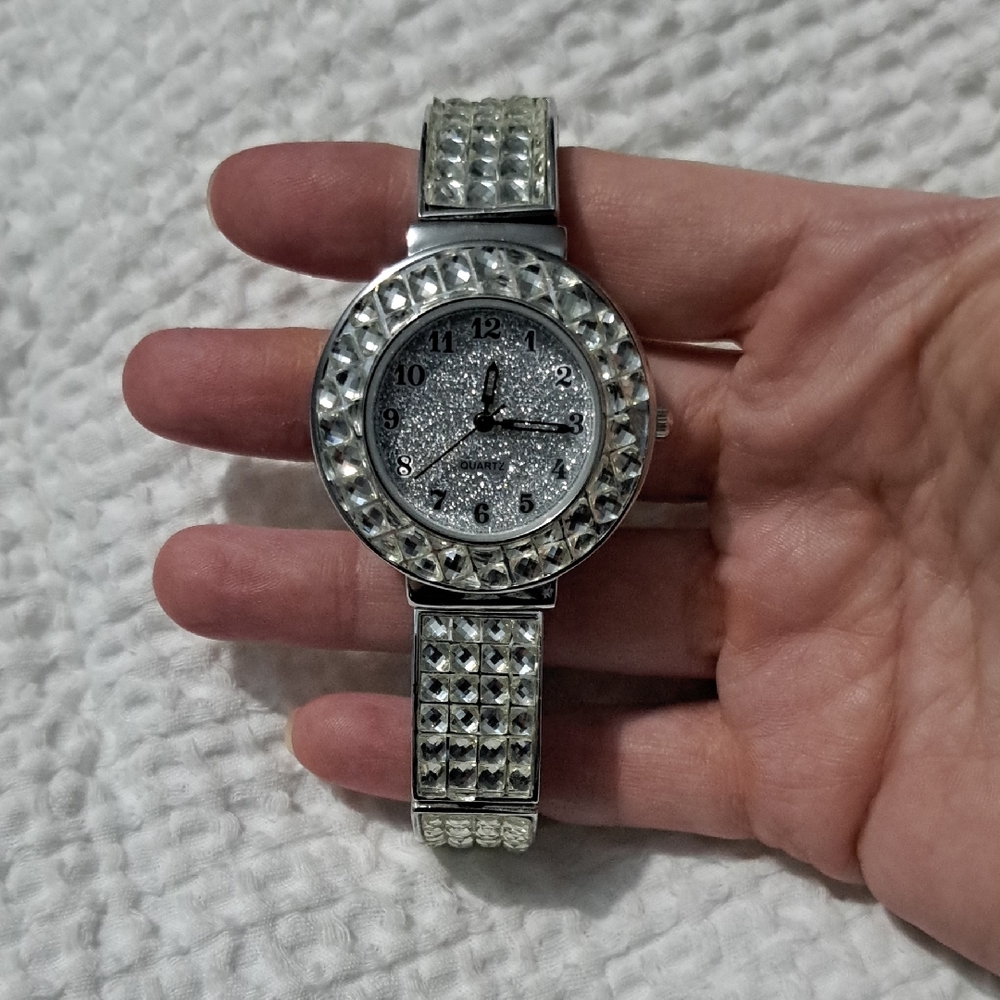 Silver Rhinestone Watch